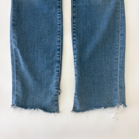 Frame Jeans Womens 27 Blue Le High Skinny Mid-Rise Fray Step Hem Stretch Denim - Picture 3 of 12